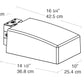 RAB AJF32FXQT/PC2 32W Compact Fluorescent AJ Flat Wall Mount Area Light, 277V Photocell, 12000 Lamp Life, Type II Distribution, Bronze Finish