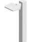 RAB ALED26YW LED 26W Area Light, No Photocell, 3000K (Warm), 1994 Lumens, 83 CRI, Standard Operation, White Finish