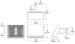 RAB ALED52/480/PCS4 52W LED Standard Area Light, 5000K (Cool), 5896 Lumens, 65 CRI, Standard Operation, 480V Swivel Photocell, Not DLC Listed, Bronze Finish