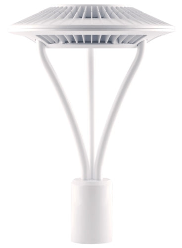 RAB ALED5T52NW 52W LED Type V (Circular) Area Light, No Photocell, 4000K (Neutral), 4019 Lumens, 81 CRI, 120-277V, Standard Operation, White Finish