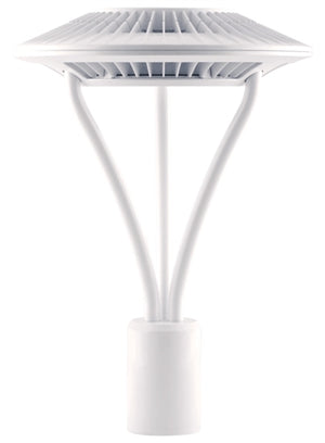 RAB ALED5T52W/480 52W LED Type V (Circular) Area Light, No Photocell, 5000K (Cool), 4877 Lumens, 64 CRI, 480V, Standard Operation, White Finish