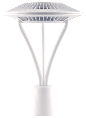 RAB ALED5T78YW 78W LED Type V (Circular) Area Light, No Photocell, 3000K (Warm), 5629 Lumens, 81 CRI, 120-277V, Standard Operation, White Finish