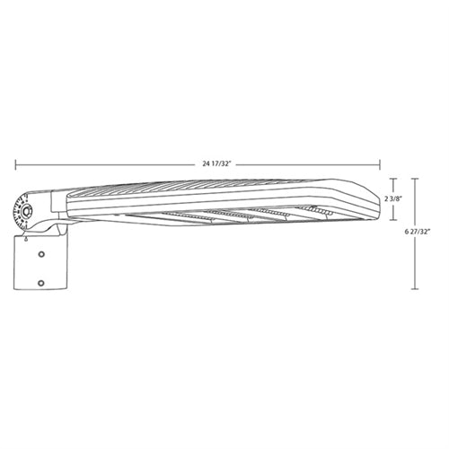 RAB ALEDM2TSF 150W LED Area Light, Medium Housing, Type II Distribution, Slipfitter Mounting, 5000K, 120-277V, Bronze