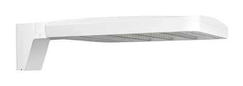RAB ALEDM3TW LED Area Light with Wall Mount box, 150W Type III Light Distribution, 5000K (Cool), 10603/12617/1919 lumens, 82 CRI, White Finish