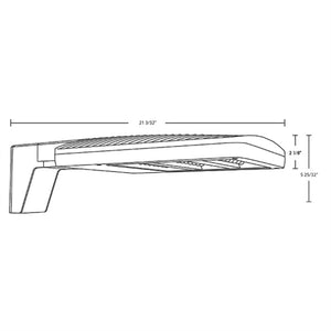 RAB ALEDS3T 80W LED Area Light, Type III Distribution, Universal Mount , 5719/7951/10742 lumens, 5000K Color Temperature, 120-277V, 0-10V Dimming, Bronze