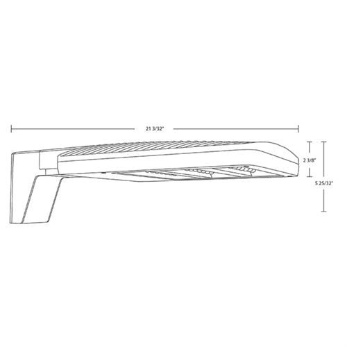 RAB ALEDS3T/7PR 80W/60W/40W Adjustable Output LED Area Light, 82 CRI, 5000K (Cool), Wet Location
