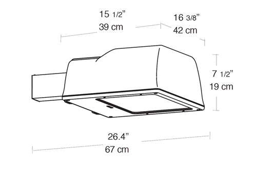 RAB ALS250QT 250W High Pressure Sodium AL Pole Mount Area Light, 24000 Lamp Life, Type II Distribution, Bronze Finish