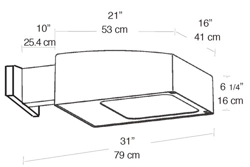 RAB ALXS400XQT/PC2 400W High Pressure Sodium ALX Wall Mount Area Light,  24000 Lamp Life, Type II Distribution, 277 Button Photocell Included, Bronze Finish