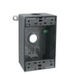 Rab B4 Single Gang Rectangular Boxes, 4 Hole , 1/2" Hole Size,Silver Gray Finish