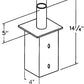 RAB BAD5 Pole Adapter, Tenon Mount, Bronze Finish