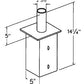 RAB BAD6 Pole Adapter, Tenon Mount, Bronze Finish
