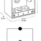 Rab BD3 Double Gang Rectangular Boxes, 3 Hole , 1/2" Hole Size,Silver Gray Finish