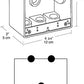 Rab BD5 Double Gang Rectangular Boxes, 5 Hole , 1/2" Hole Size,Silver Gray Finish