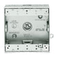 Rab BD7 Double Gang Rectangular Boxes, 7 Hole , 1/2" Hole Size,Silver Gray Finish