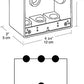 Rab BD7 Double Gang Rectangular Boxes, 7 Hole , 1/2" Hole Size,Silver Gray Finish