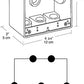 Rab BD7X Double Gang Rectangular Boxes, 7 Hole , 1/2" Hole Size,Silver Gray Finish