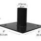 RAB BGSPole Mount, Tenon Mount, Bronze Finish