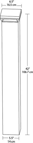 RAB BLED18NW LED Round Bollard 18W 4000K Color Temperature, 85 CRI, 270 Degree Lighting Pattern, White Finish