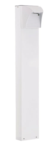 RAB BLED5-36YW 5W LED Square Bollard, One BLED, 3000K Color Temperature (Warm), 87 CRI, 36" Mounting Height, White Finish