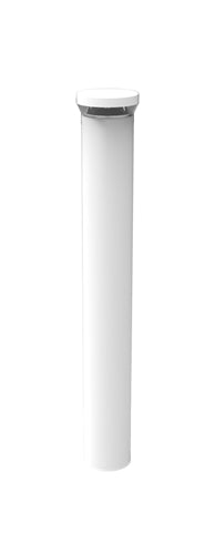 RAB BLEDR12W LED Round Bollard 12W 5100K Color Temperature, 69 CRI, 90 Degree Lighting Pattern, White Finish