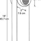 RAB BLEDR2X5-18NW 5W LED Round Bollard, Two BLEDs, 4000K Color Temperature (Neutral), 85 CRI, 18" Mounting Height, White Finish