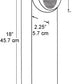 RAB BLEDR5-18N 5W LED Round Bollard, 4000K Color Temperature (Neutral), 85 CRI, 18" Mounting Height, Bronze Finish