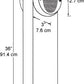 RAB BLEDR5-36W 5W LED Round Bollard, 5000K Color Temperature (Cool), 68 CRI, 36" Mounting Height, White Finish