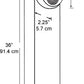 RAB BLEDR5-36Y 5W LED Round Bollard, 3000K Color Temperature (Warm), 87 CRI, 36" Mounting Height, Bronze Finish