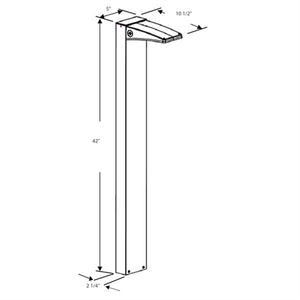 RAB BLEDS 13/10/6W Adjustable LED Bollard, Adjustable CCT 3000/4000/5000K, Wet Location, High Reflection Polycarbonate Reflector, Bronze