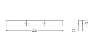 RAB BOA10S-100D10-40N-B 100W LED 10 ft Surface Mount Linear Slot Light, No Photocell, 4000K (Neutral), 7143 Lumens, 84 CRI, 120-277V, 40 Degree Reflector, Dimmable, Not DLC Listed, Black Finish