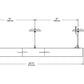 RAB BOA12P-60D10-40YN-S 60W LED 12 ft Suspended Pendant Linear Slot Light, No Photocell, 3500K, 4414 Lumens, 82 CRI, 120-277V, 40 Degree Reflector, Dimmable, Not DLC Listed, Silver Finish