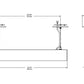 RAB BOA2P-20D10-40N-S 20W LED 2 ft Suspended Pendant Linear Slot Light, 4000K (Neutral), No Photocell, 1437 Lumens, 83 CRI, 120-277V, 40 Degree Reflector, Dimmable, Not DLC Listed, Silver Finish