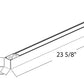RAB BOA2PS Field Adjustable Light Output (20W default) LED 2 ft Suspended Pendant Linear Light, Color Temperature Selectable, 90 CRI, 120-277V, Dimmable, Silver Finish