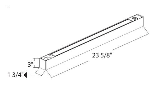 RAB BOA2PW Field Adjustable Light Output (20W default) LED 2 ft Suspended Pendant Linear Light, Color Temperature Selectable, 90 CRI, 120-277V, Dimmable, White Finish