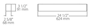 RAB BOA2S-20D10-40N-W 20W LED 2 ft Surface Mount Linear Slot Light, No Photocell, 4000K (Neutral), 1437 Lumens, 83 CRI, 120-277V, 40 Degree Reflector, Dimmable, Not DLC Listed, White Finish