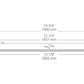 RAB BOA6LED-40Y LED 6 ft Recessed Linear Slot Finishing, No Photocell, 3000K (Warm), 83 CRI, 120-277V, 40 Degree Refletor, Aluminum Finish