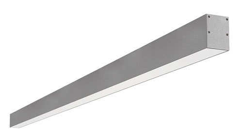 RAB BOA6S-30D10-40Y-S 30W LED 6 ft Surface Mount Linear Slot Light, No Photocell, 3000K (Warm), 2168 Lumens, 86 CRI, 120-277V, 40 Degree Reflector, Dimmable, Not DLC Listed, Silver Finish