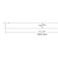 RAB BOA6S-60D10-40N-B 60W LED 6 ft Surface Mount Linear Slot Light, No Photocell, 4000K (Neutral), 4274 Lumens, 83 CRI, 120-277V, 40 Degree Reflector, Dimmable, Not DLC Listed, Black Finish