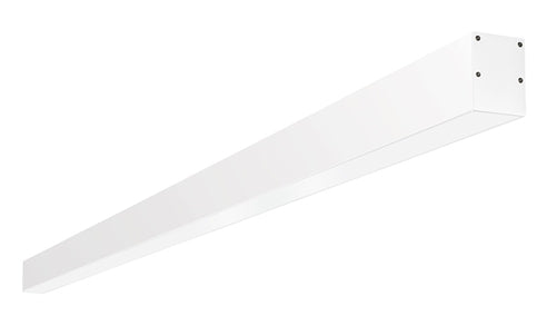 RAB BOA6S-60D10-40N-W 60W LED 6 ft Surface Mount Linear Slot Light, No Photocell, 4000K (Neutral), 4274 Lumens, 83 CRI, 120-277V, 40 Degree Reflector, Dimmable, Not DLC Listed, White Finish
