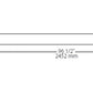 RAB BOA8S-80D10-40YN-W 80W LED 8 ft Surface Mount Linear Slot Light, No Photocell, 3500K, 5487 Lumens, 82 CRI, 120-277V, 40 Degree Reflector, Dimmable, Not DLC Listed, White Finish