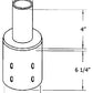 RAB BRAD3 Pole Adapter, External Tenon Mount, Bronze Finish