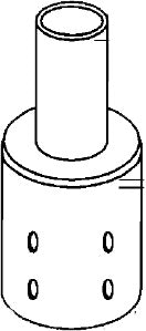 RAB BRAD4 Pole Adapter, External Tenon Mount, Bronze Finish