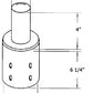 RAB BRAD4 Pole Adapter, External Tenon Mount, Bronze Finish