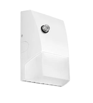 RAB BRISKM32L-730W/PCU 22W Brisk Medium LED Wallpack, 3200 Lumens, 70 CRI, 3000K Color Temperature, 120-277V, Photocontrol, White Finish