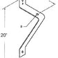 RAB BTW12 Floodlight Bracket for Steel and Wood Poles, Not DLC Listed, Galvanized Steel Finish