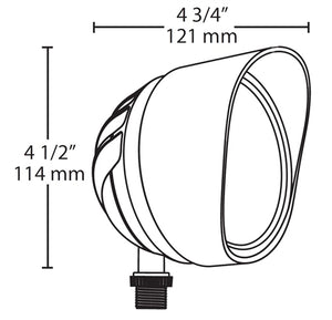 RAB BULLET12W 12W LED Bullet Flood, 5000K (Cool), White Finish
