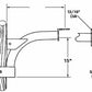RAB BWC18 Floodlight Bracket for Steel and Wood Poles, Not DLC Listed, Galvanized Steel Finish