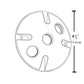 RAB C103 Weatherproof Die Cast Round Cover 3 Holes, Silver Gray