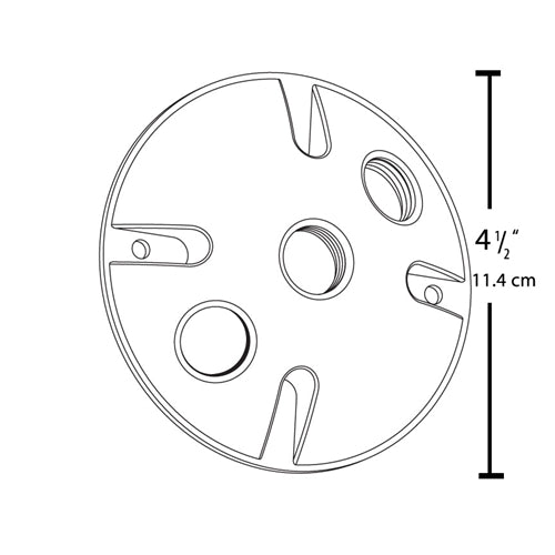 RAB C103W Weatherproof Die Cast Round Cover 3 Holes, White