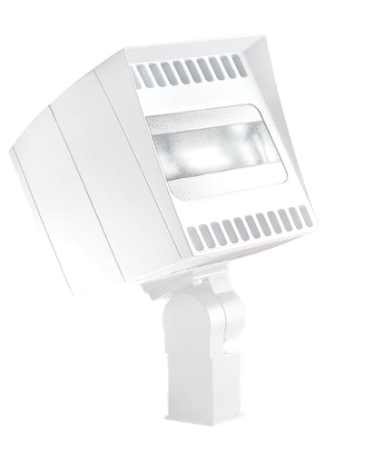 RAB CANVAS78SFNW/PC 78W Slipfitter Mount LED Canvas Floodlight, 120V Button Photocell, 4000K (Neutral), 6828 Lumens, 82 CRI, 6H x 4V Reflector, Standard Operation, White Finish